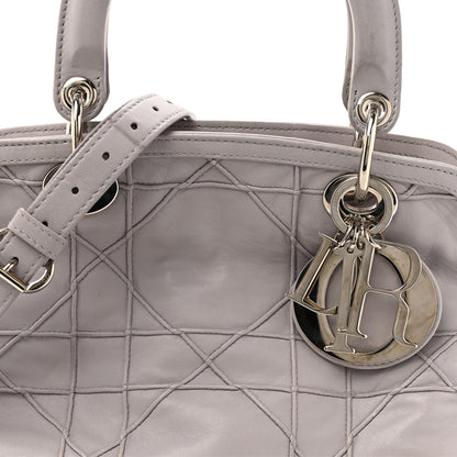 Christian Dior Lambskin Cannage Medium Granville Tote Lilac 8 of 16