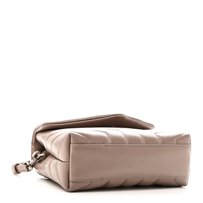 Saint Laurent Calfskin Y Quilted Monogram Toy Loulou Crossbody Bag Mink 4 of 12