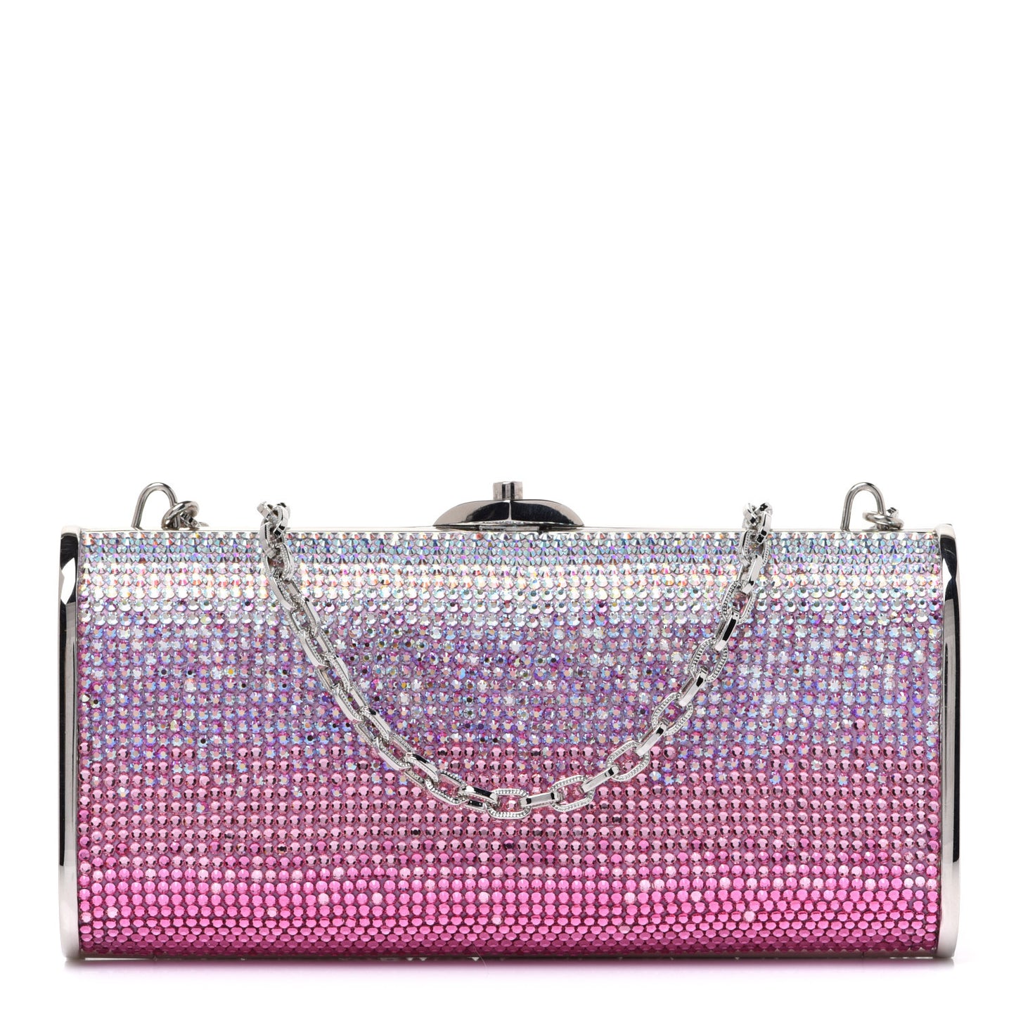 Swarovski Crystal Minaudiere Clutch Pink