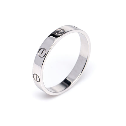 Cartier 18K White Gold 3.5mm LOVE Wedding Band Ring 60 9 4 of 6