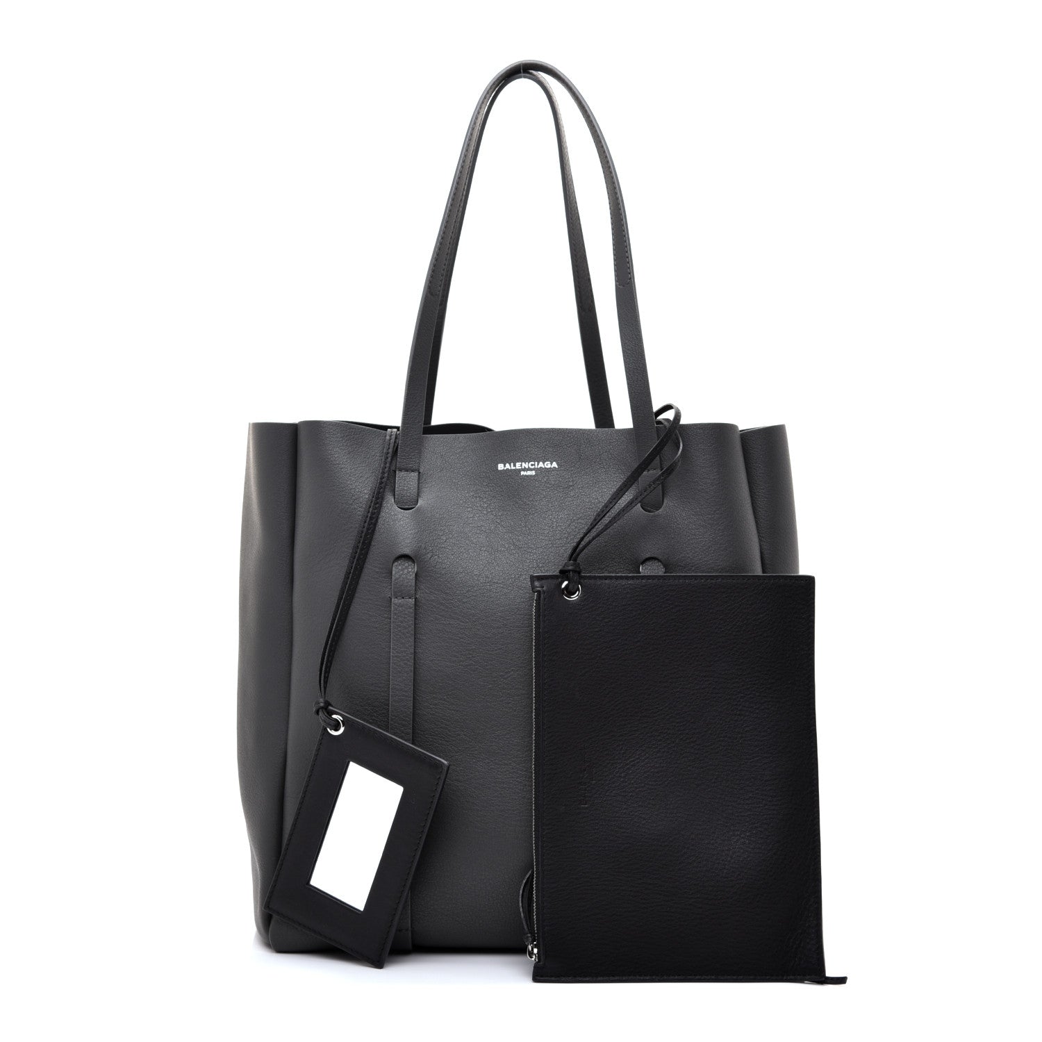 Balenciaga Veau Baltimore Double Sided Small Everyday Tote Gris Fossile Black 1 of 10