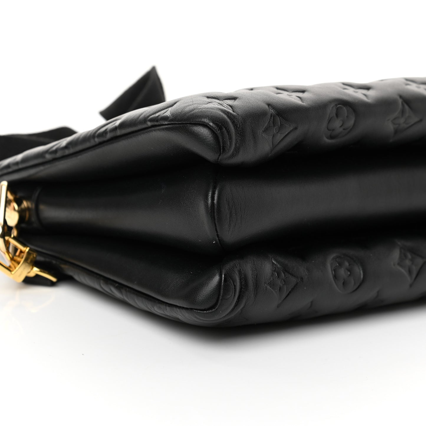 Lambskin Embossed Monogram Coussin PM Black