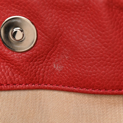 Chanel Caviar Quilted Expandable Zip Shoulder Bag Red 12 of 15