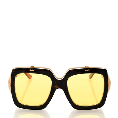 Gucci Acetate Oversized Flip Up Sunglasses GG0088S Tortoise 3 of 9