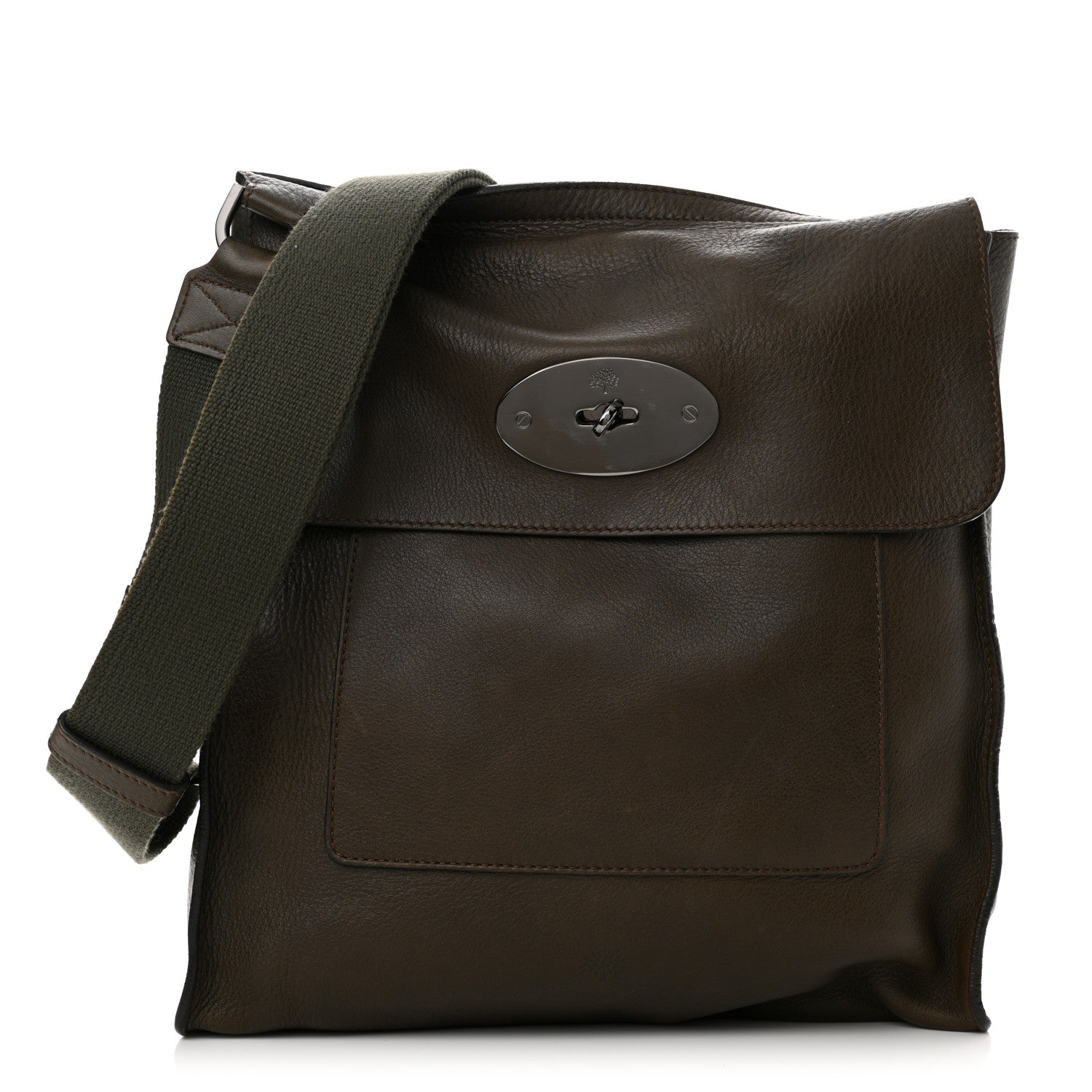Mulberry Natural Grain Calfskin Antony Messenger Crossbody Green 1 of 11