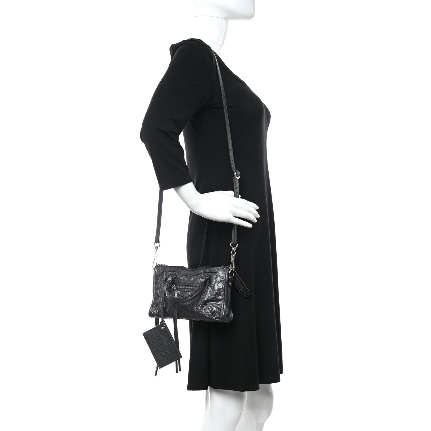 Balenciaga Agneau Classic Silver Hardware Nano City Anthracite 2 of 10