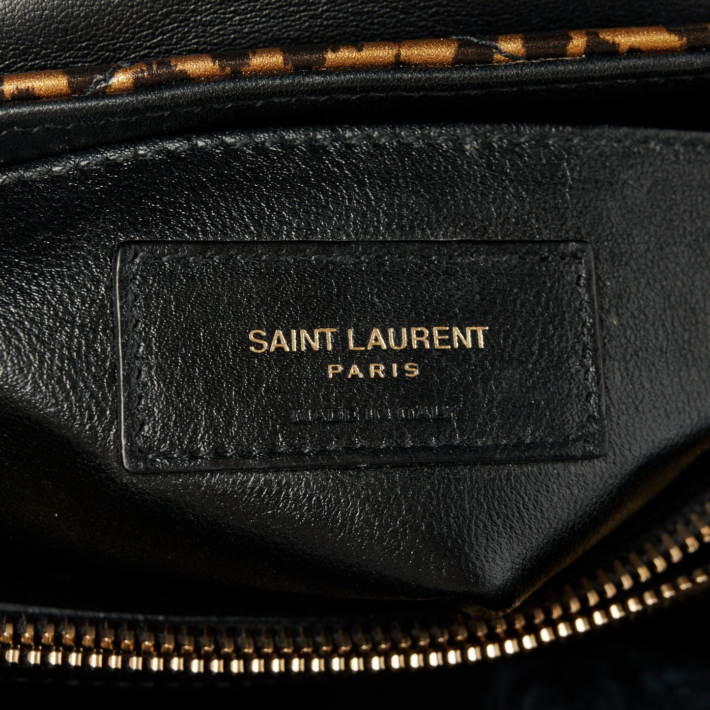 Calfskin Y Quilted Monogram Small Loulou Chain Satchel Leopard