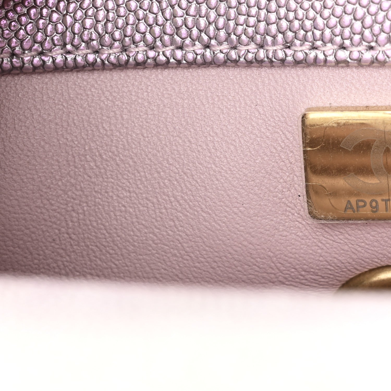 Chanel Metallic Caviar Quilted Mini Coco Handle Flap Light Pink 7 of 11
