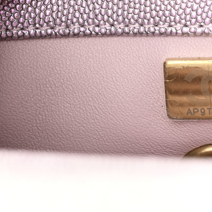 Chanel Metallic Caviar Quilted Mini Coco Handle Flap Light Pink 7 of 11