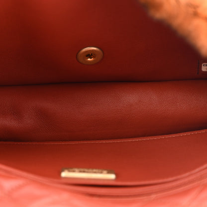 Chanel Orylag Lambskin Medium Flap Blue Orange 5 of 12