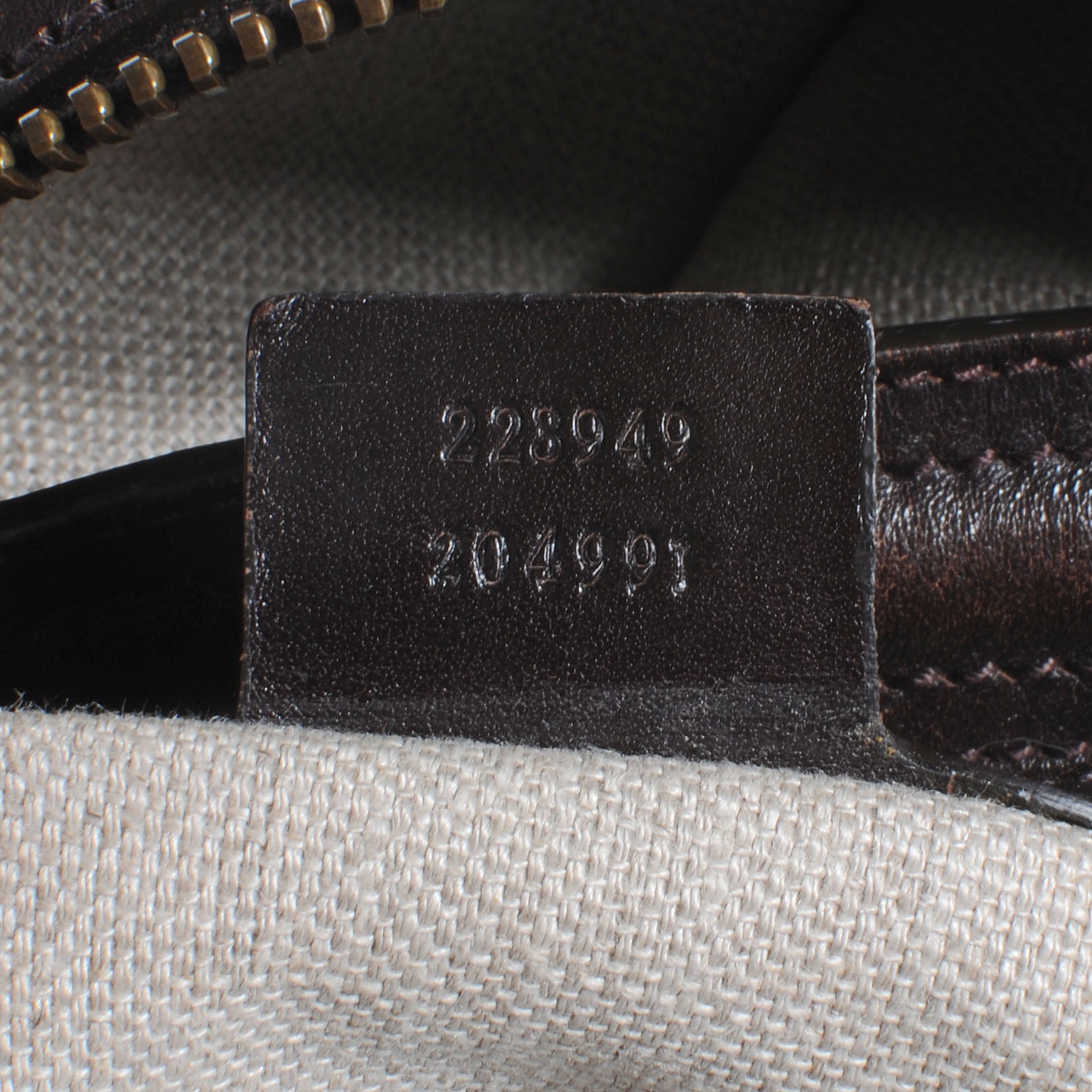 Gucci Monogram Crocodile Web Medium Secret Hobo Dark Brown 7 of 8