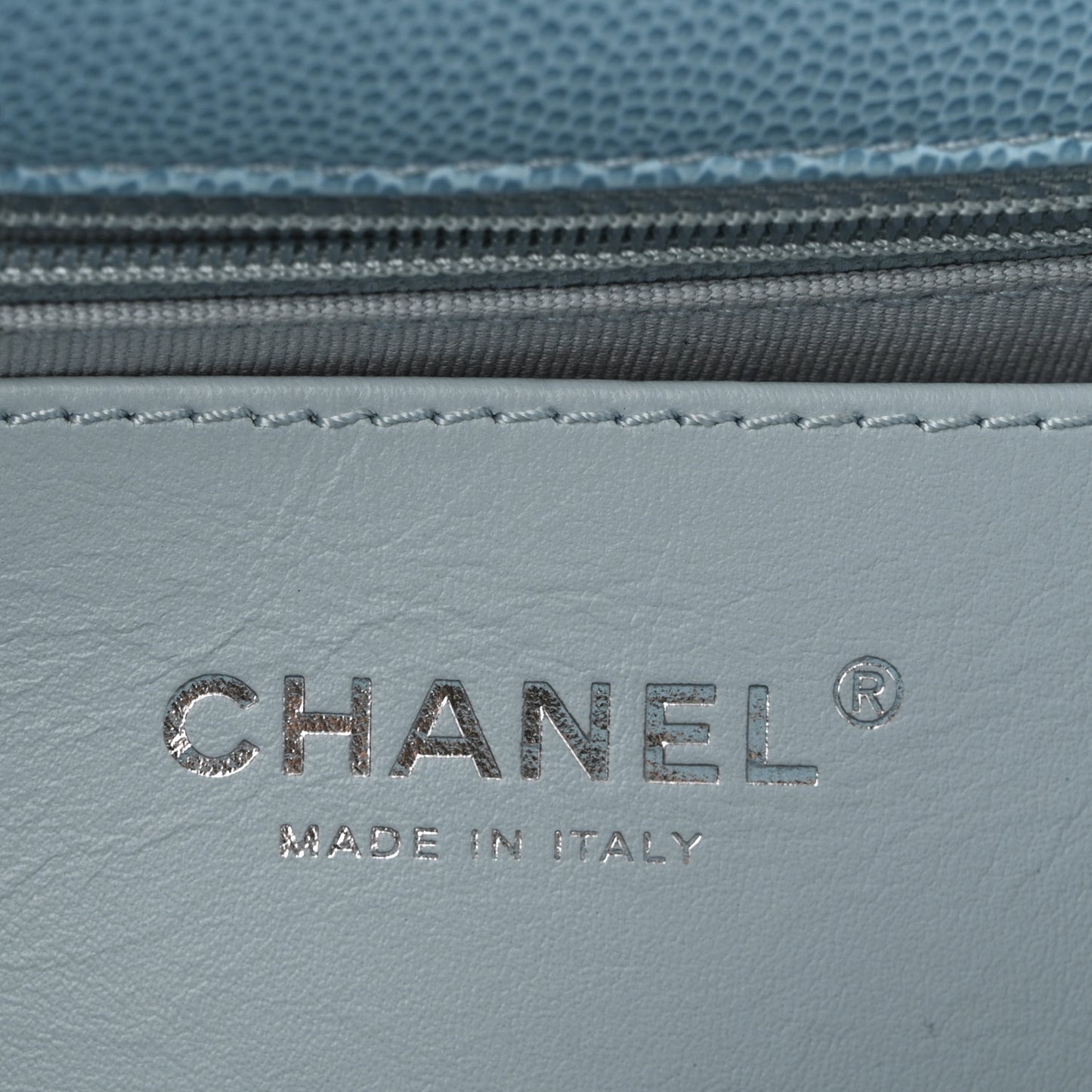 Shaded Caviar Quilted My Everything Flap Light Blue