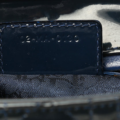 Christian Dior Patent Cannage Medium Lady Dior Navy Blue 6 of 14