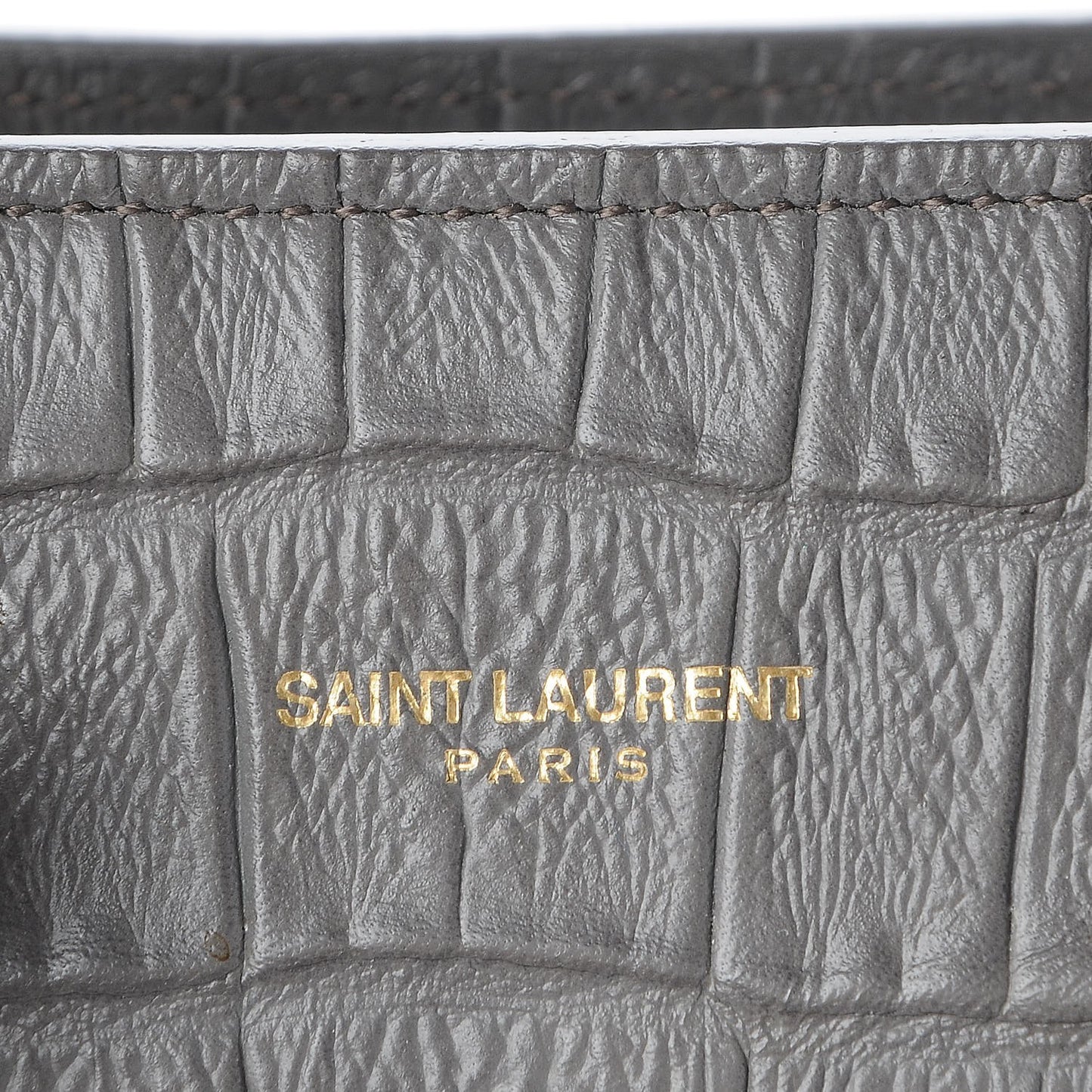 Calfskin Crocodile Embossed Small Sac De Jour Fog