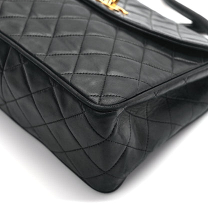 Chanel Lambskin Quilted CC Flap Shoulder Bag Black 10 of 11