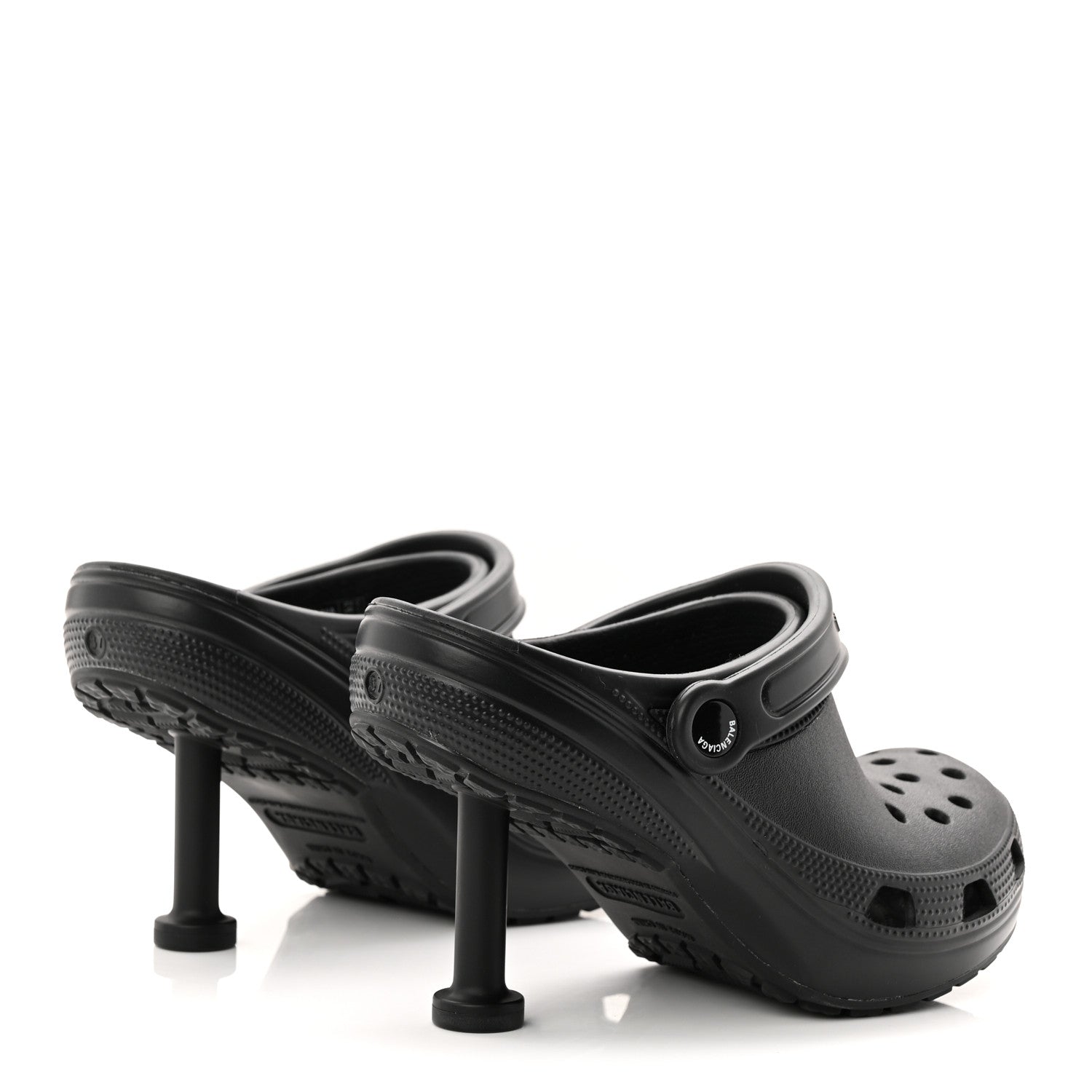 Balenciaga X CROCS Rubber Womens Madame 80 Sandals 37 Black 5 of 10