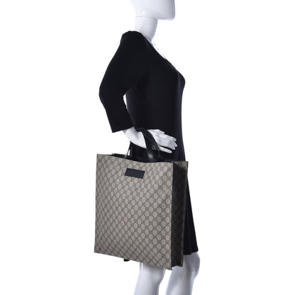 Gucci Soft GG Supreme Monogram Web Vertical Tote Black 3 of 10