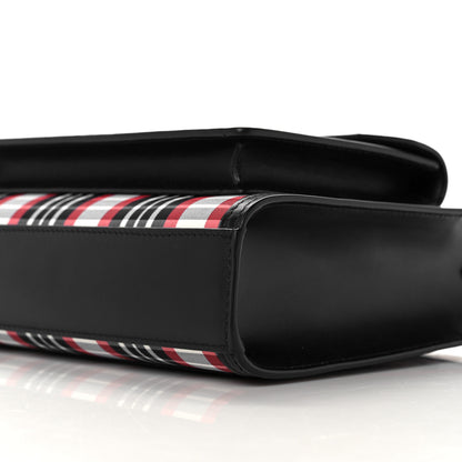 Burberry Calfskin Nylon Tartan Mini Pocket Bag Bright Red 10 of 11