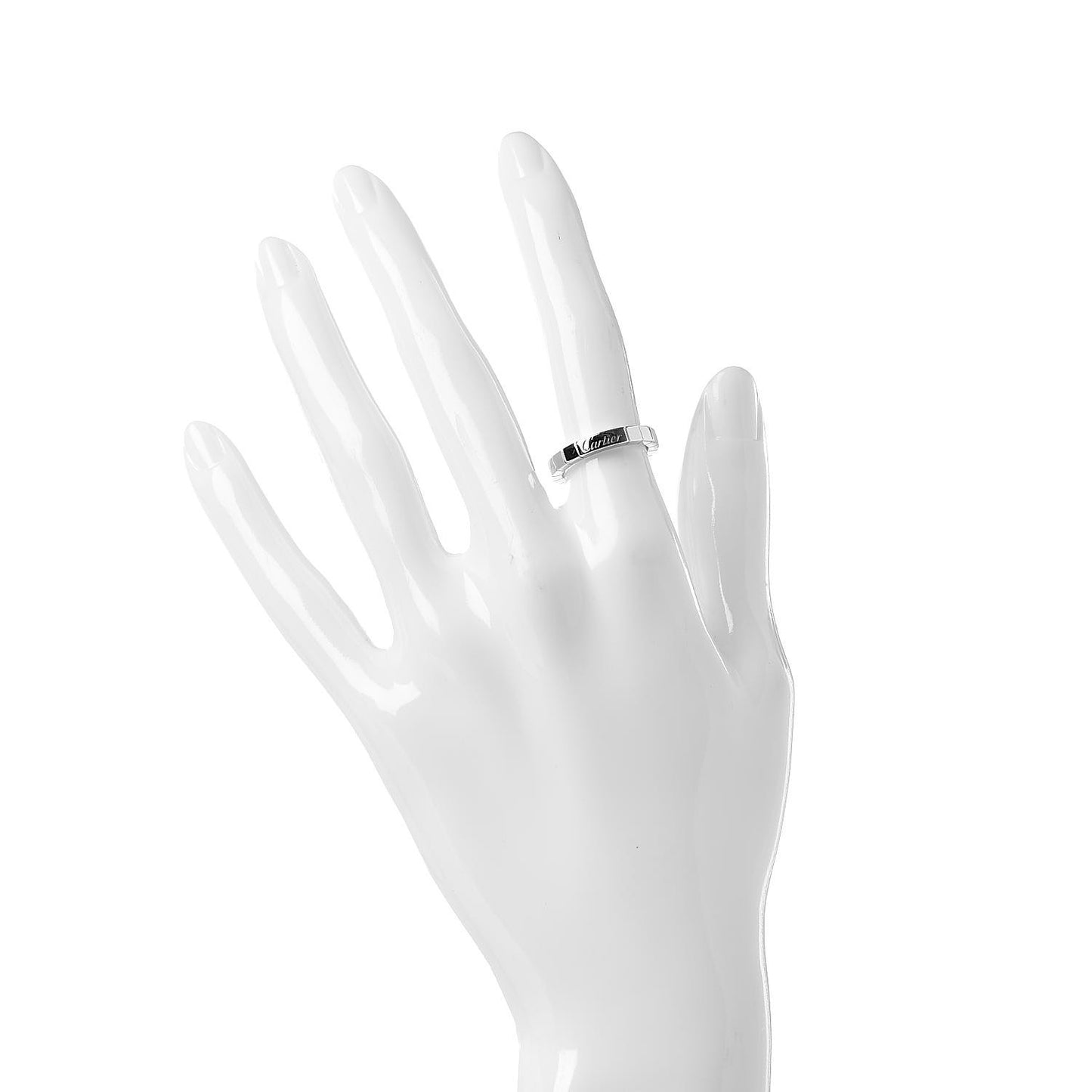 18K White Gold Lanieres Ring 49 4.75