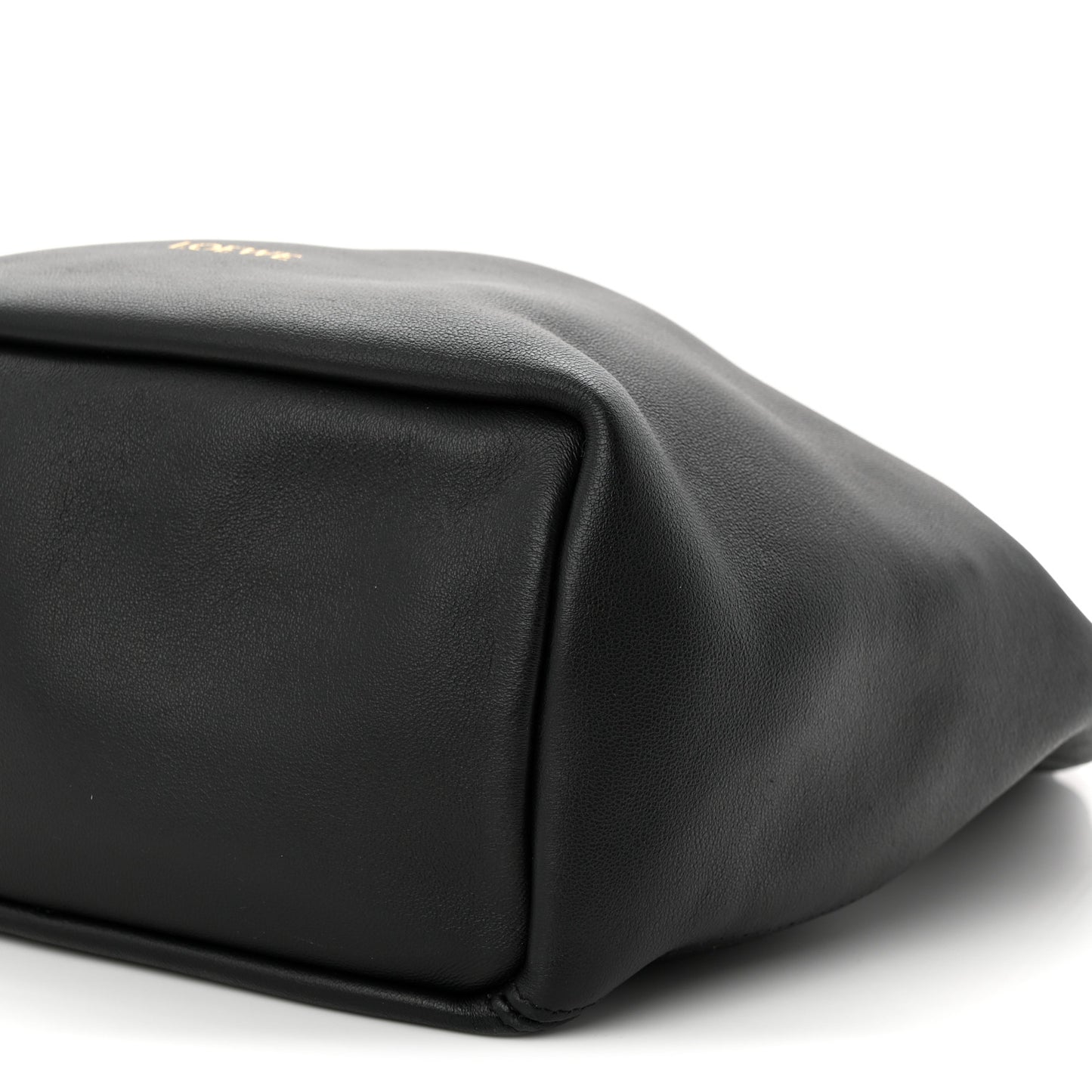 Buttery Nappa Lambskin Small Squeeze Bag Black