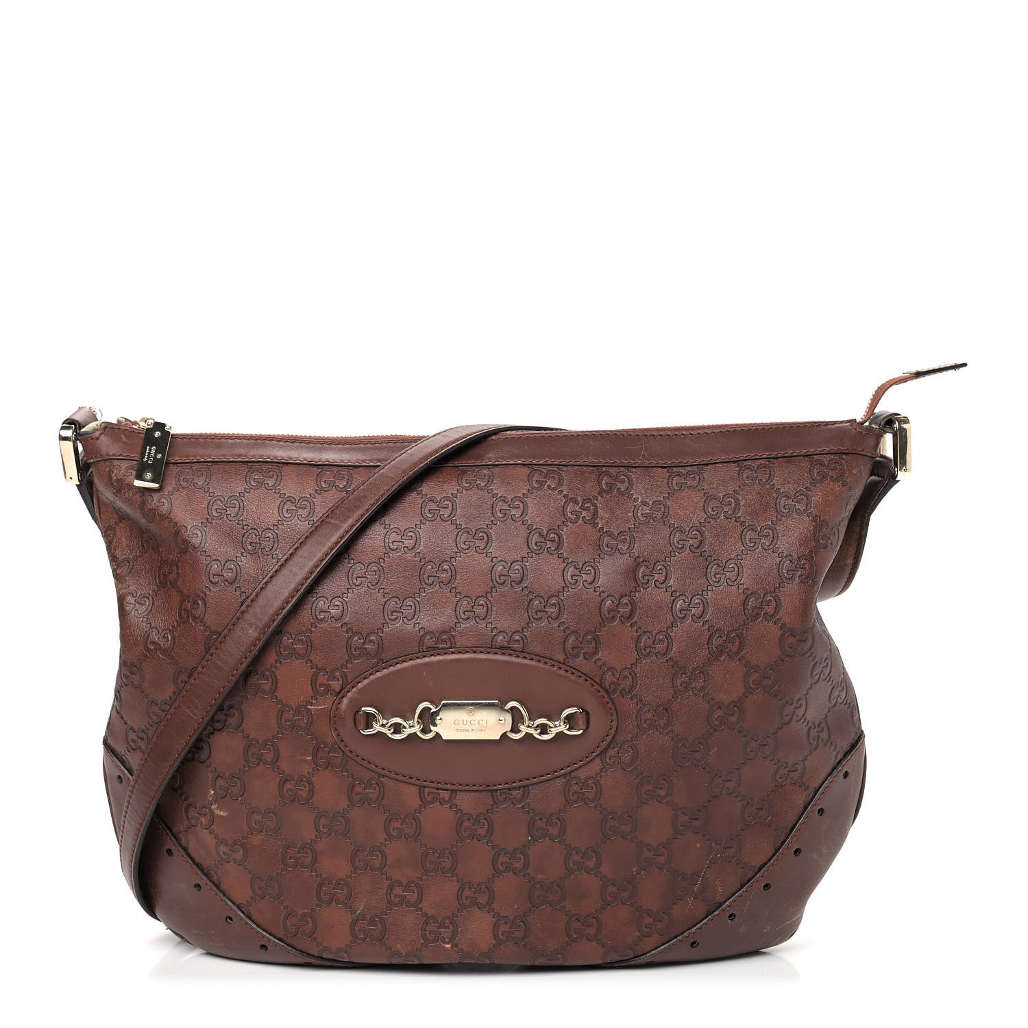 Gucci Guccissima Punch Shoulder Bag Brown 1 of 11