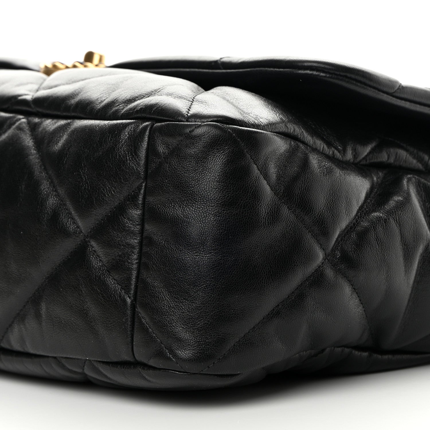 Chanel Lambskin Quilted Maxi Chanel 19 Flap Black 10 of 12