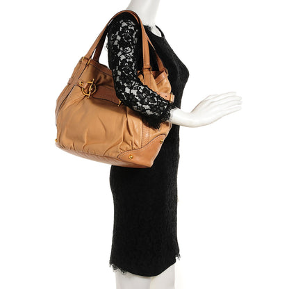 Gucci Calfskin Medium Jockey Tote Tan 2 of 7