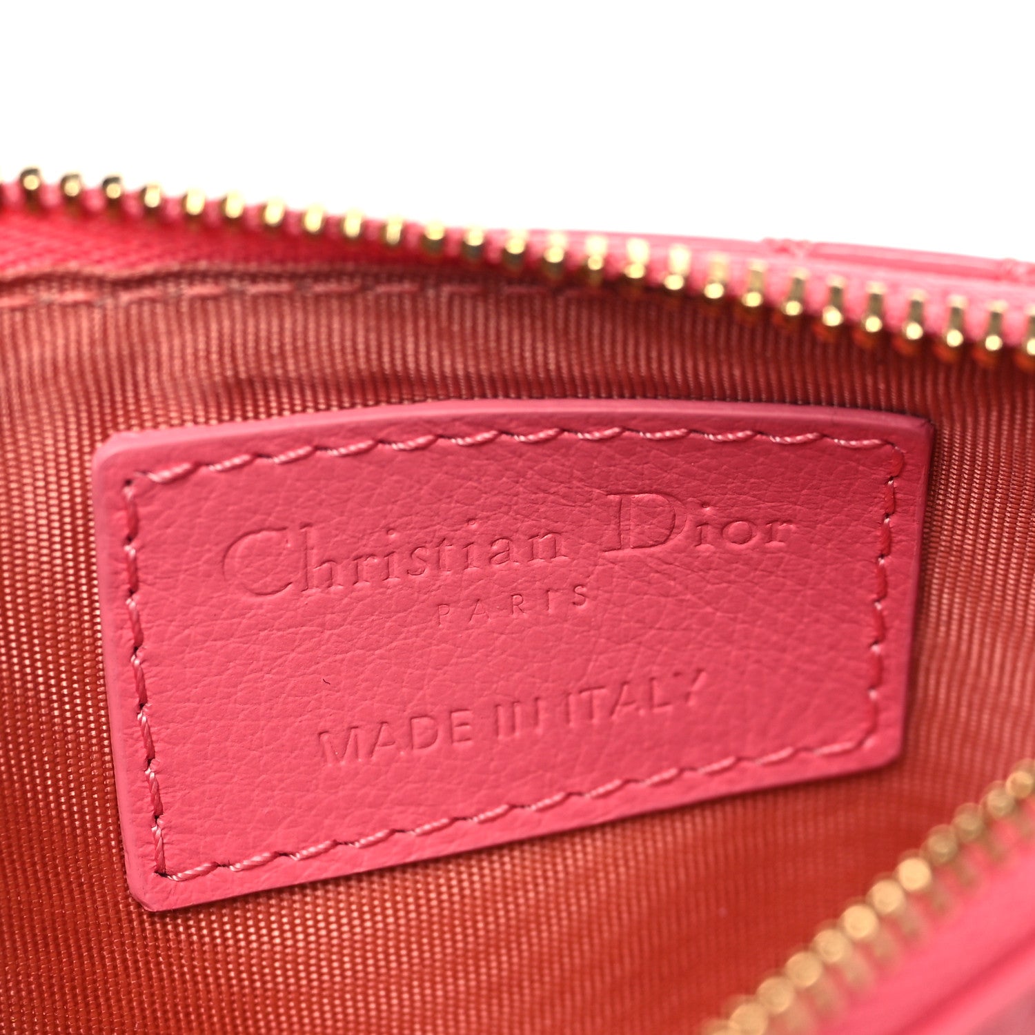 Christian Dior Patent Cannage Lady Dior Key Pouch Pink 6 of 8