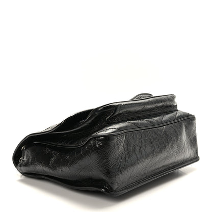 Saint Laurent Crinkled Calfskin Matelasse Monogram Large Niki Chain Satchel Black 4 of 9