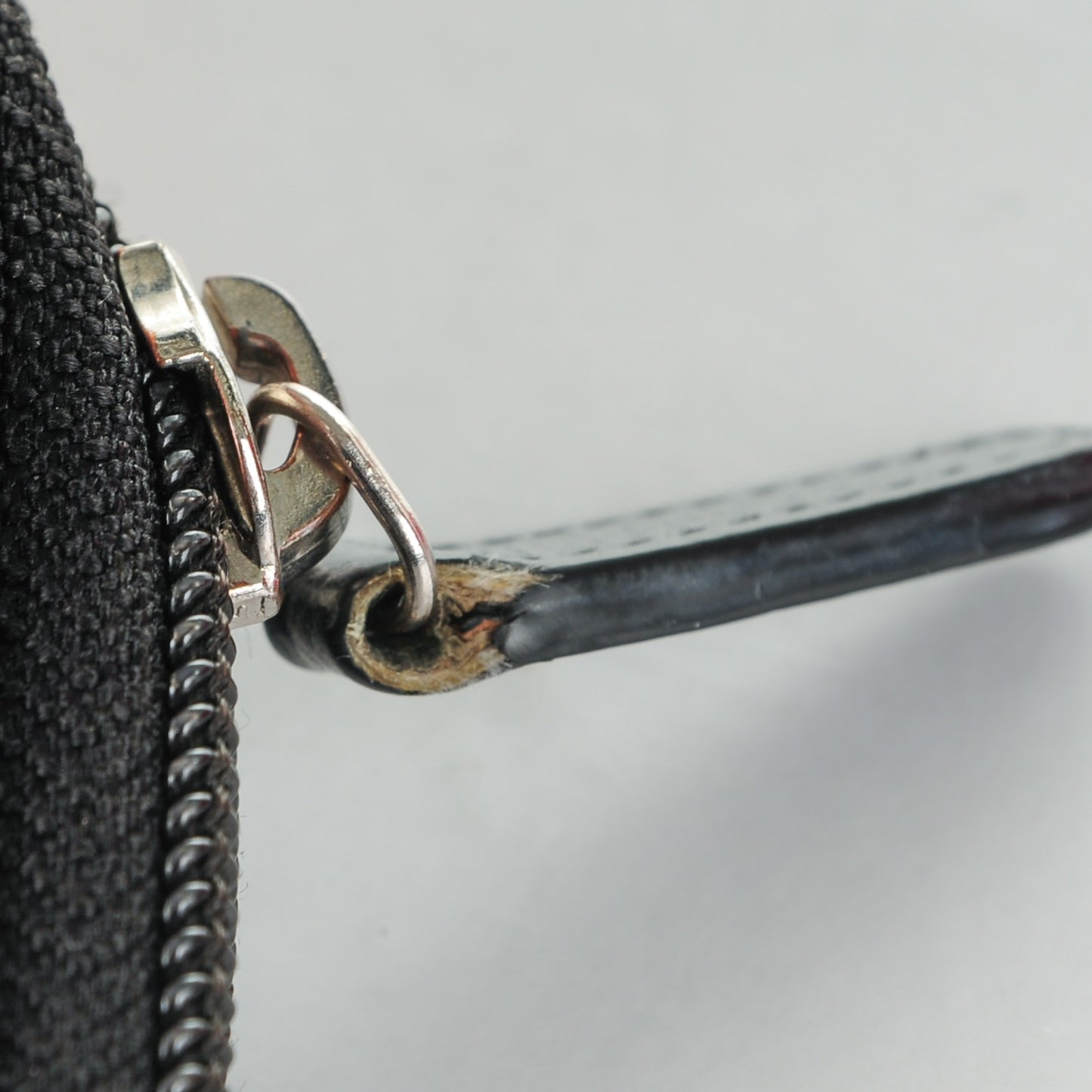 Goatskin Camellia Embossed Zip Around Wallet Black