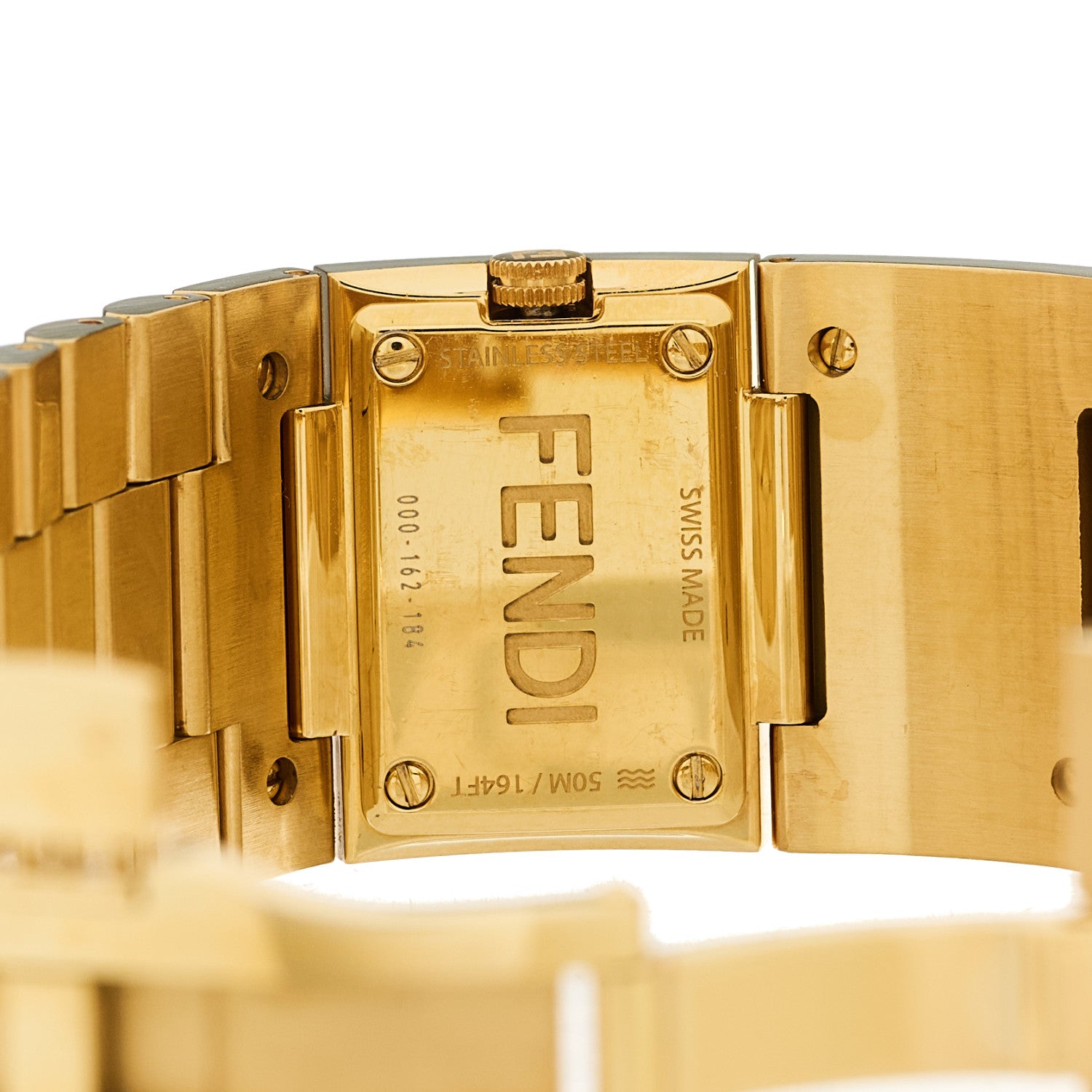 Fendi Stainless Steel 22mm Graph Quartz Watch Gold 1864062