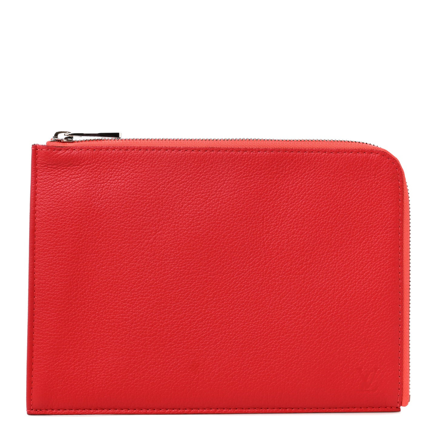Calfskin Pochette Jules Zipped Clutch Poppy