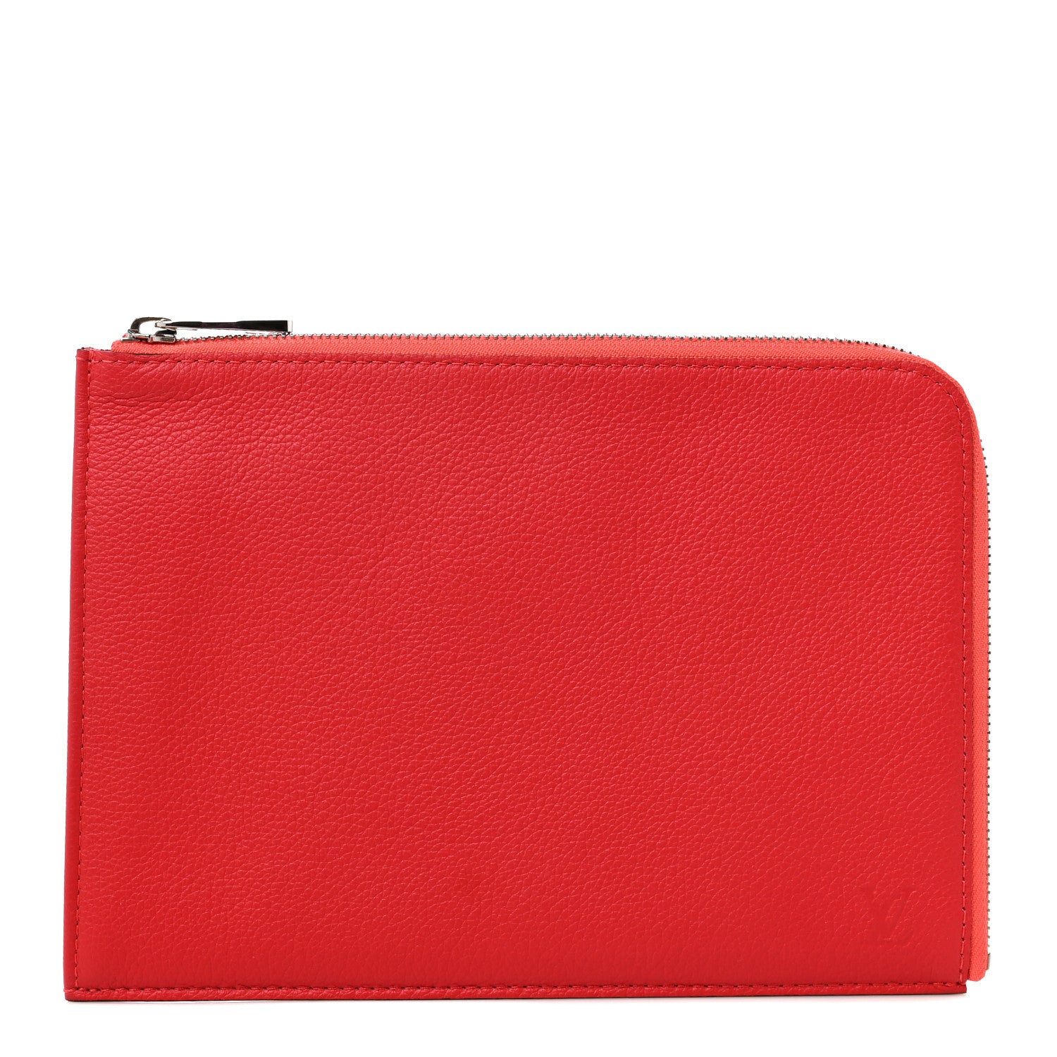 Louis Vuitton Calfskin Pochette Jules Zipped Clutch Poppy 1 of 8