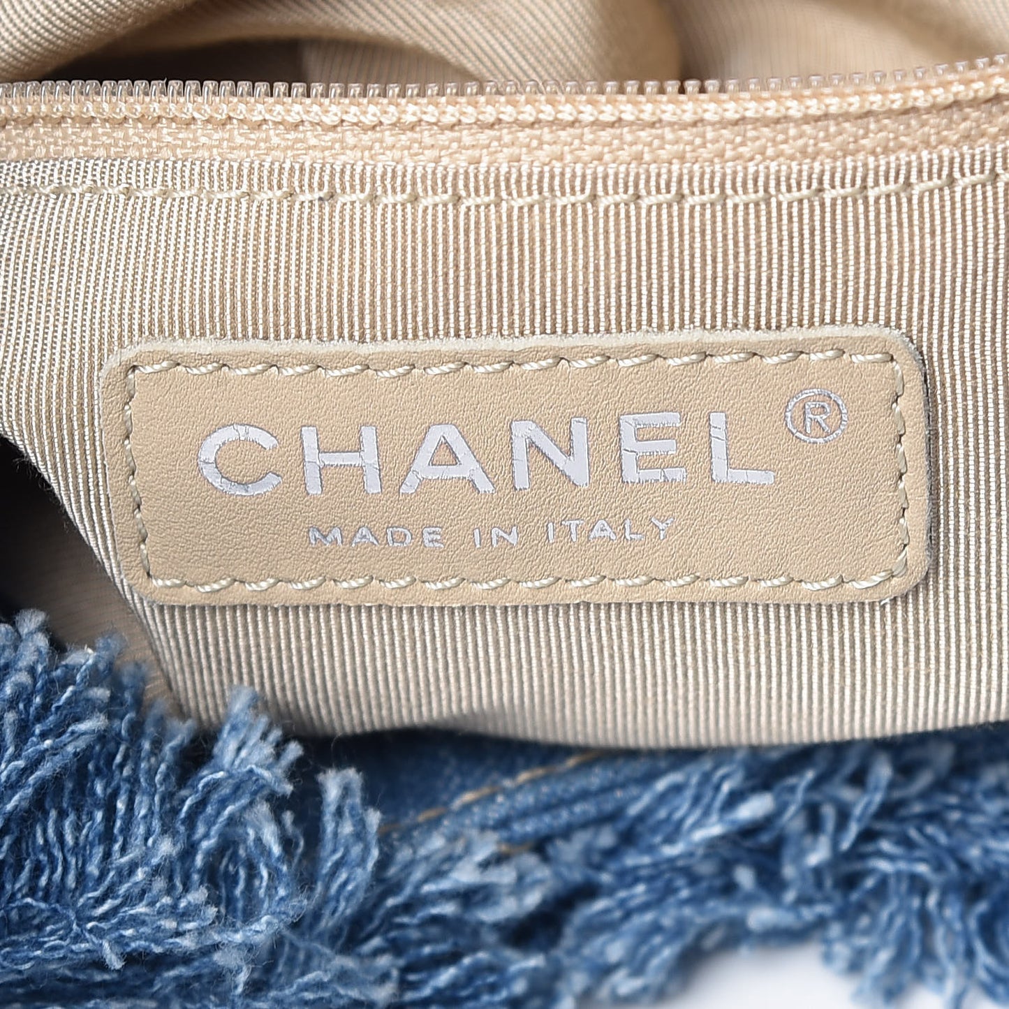 Denim Quilted Chain Hobo Light Blue