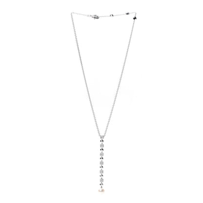 Bulgari 18K White Gold Diamond Pearl Lucea Necklace 3 of 6