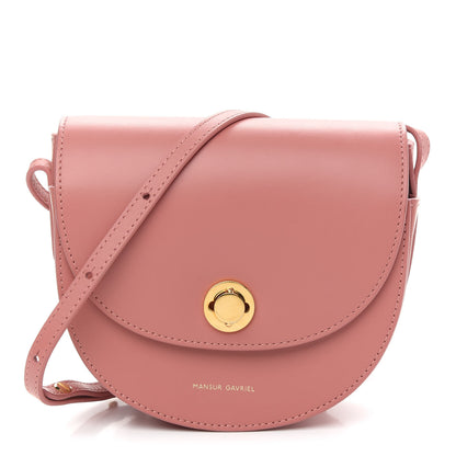 Mansur Gavriel Calfskin Mini Saddle Crossbody Bag Blush 1 of 8