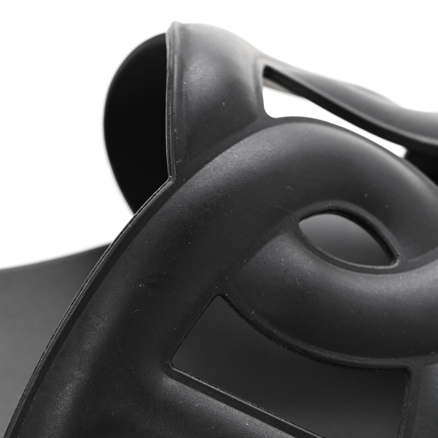 Hermes Rubber Aloha Sandals 36 Black 11 of 12