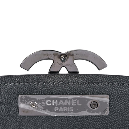 Chanel Metallic Caviar Small Coco Curve Messenger Flap Black Ruthenium 8 of 10