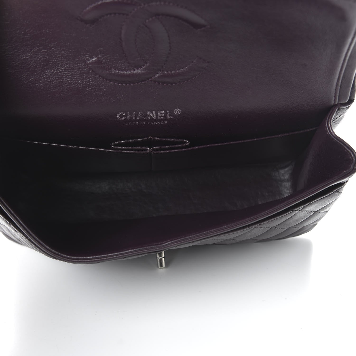 Chanel Lambskin Quilted Medium Double Flap Purple 5 of 10