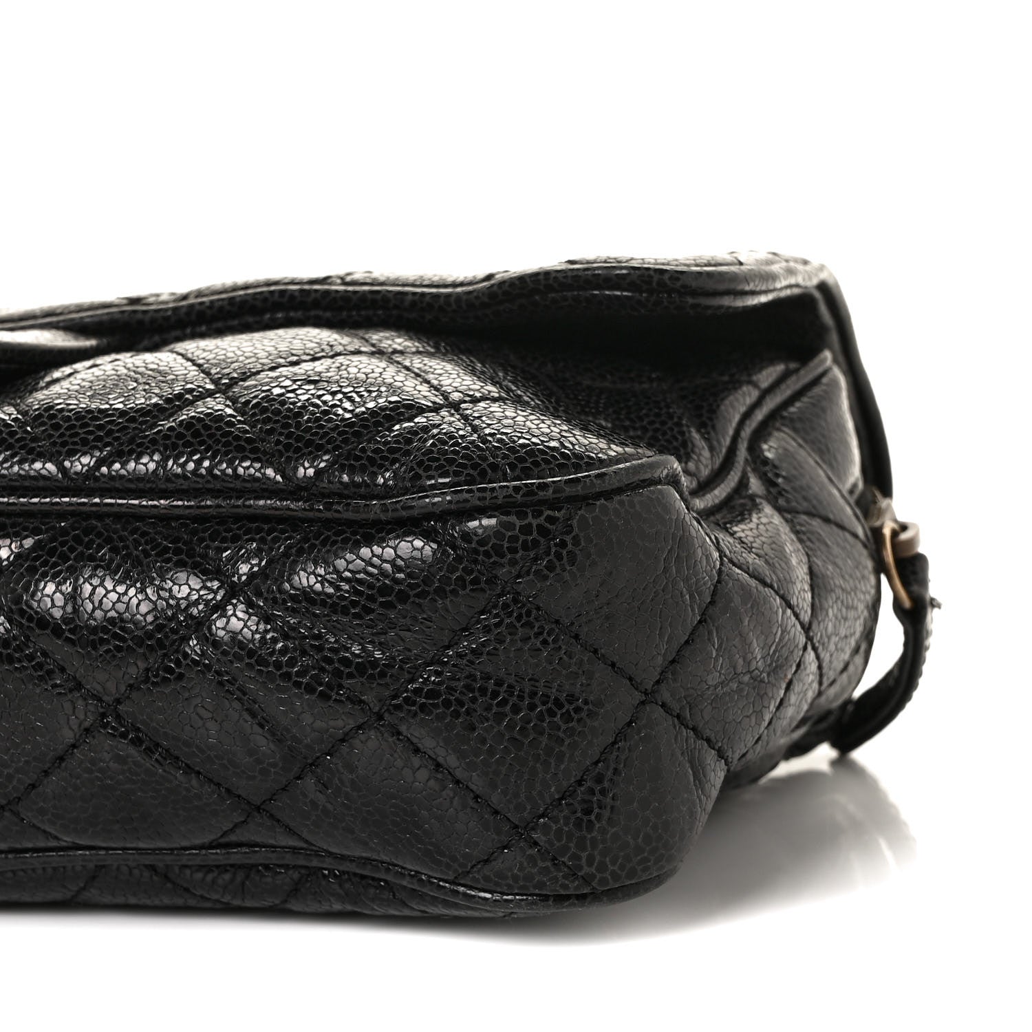 Chanel Crumpled Grained Calfskin Quilted Small Shiva Flap Black 8 of 8