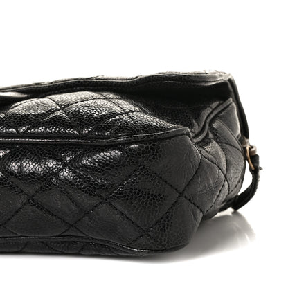 Chanel Crumpled Grained Calfskin Quilted Small Shiva Flap Black 8 of 8