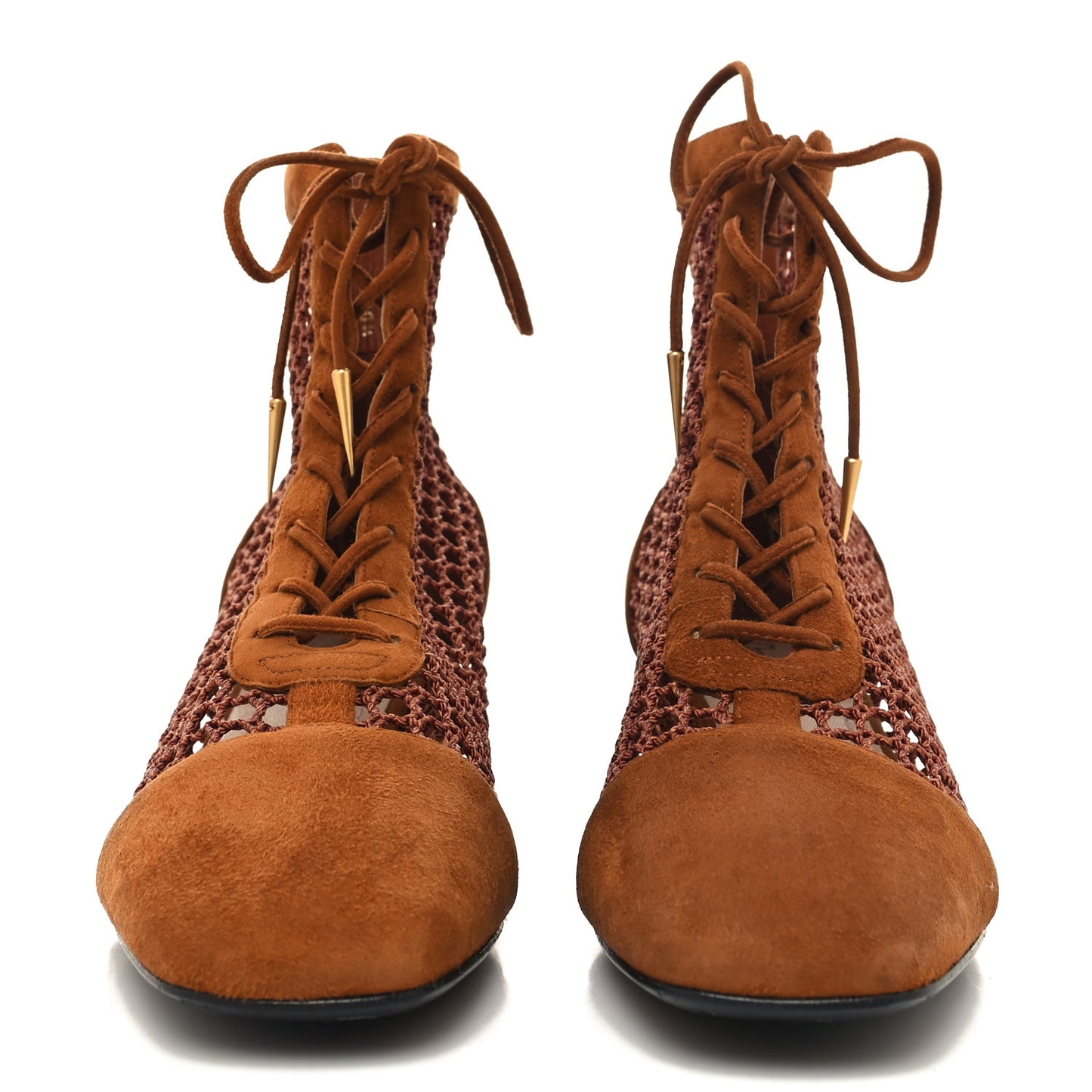 Suede Resille Naughtily-D 30mm Ankle Boots 37.5 Golden Brown