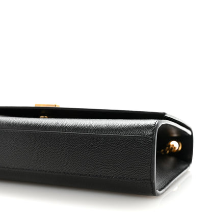 Saint Laurent Grain De Poudre Medium Classic Monogram Kate Satchel Black 9 of 9