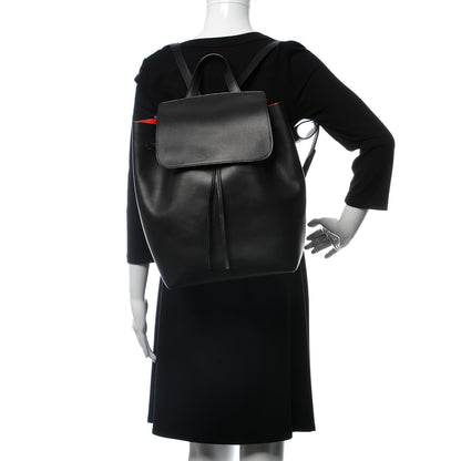Mansur Gavriel Vegetable Tanned Calfskin Backpack Black Flamma 2 of 14