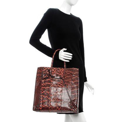 Balenciaga Elaphe Papier Ledger Tote Red 2 of 9