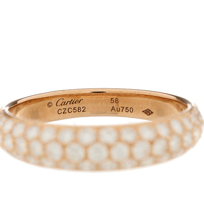 Cartier 18K Pink Gold Diamond 5mm Etincelle de Cartier Band Ring 58 8.25 4 of 4
