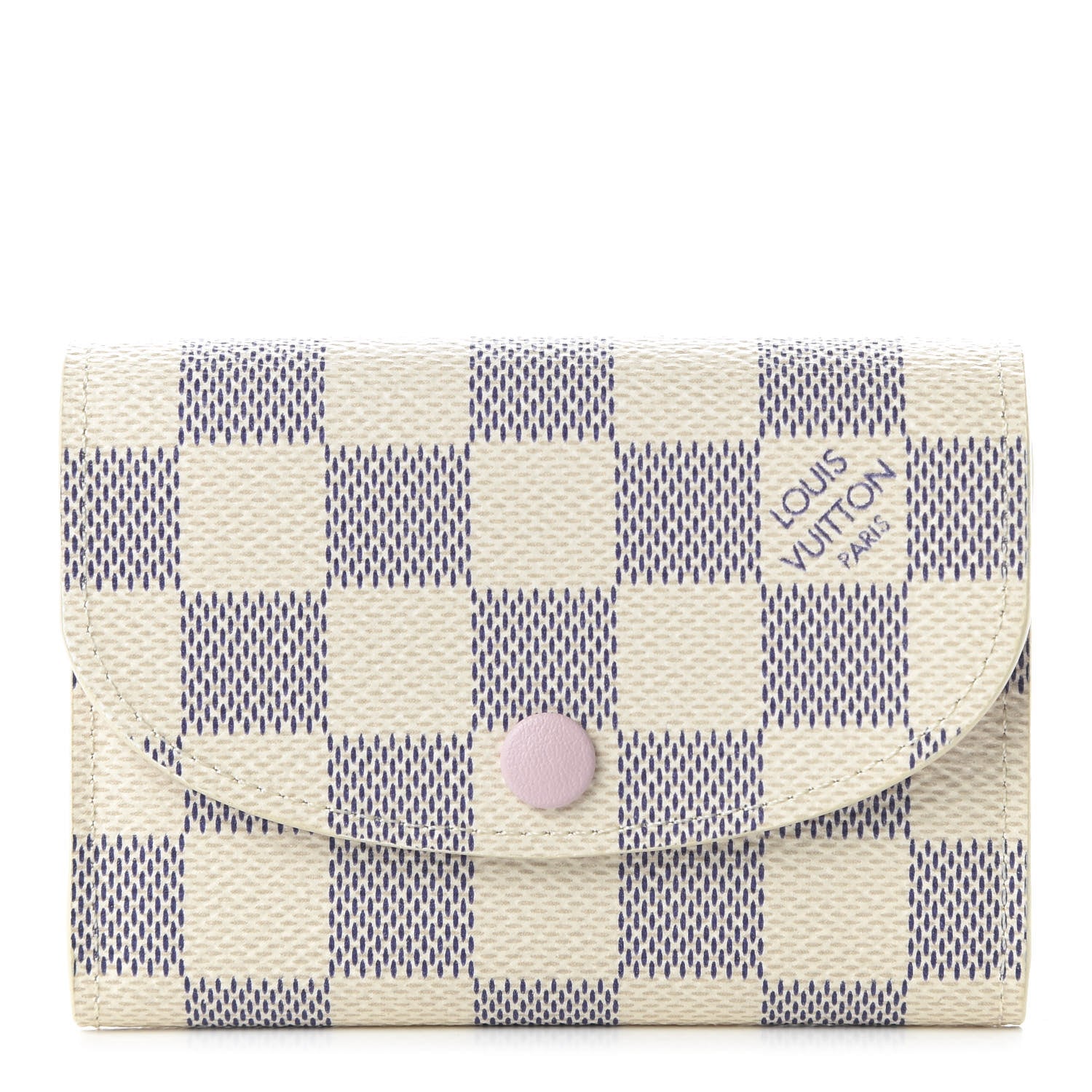 Louis Vuitton Damier Azur Rosalie Coin Purse Rose Ballerine 1 of 9