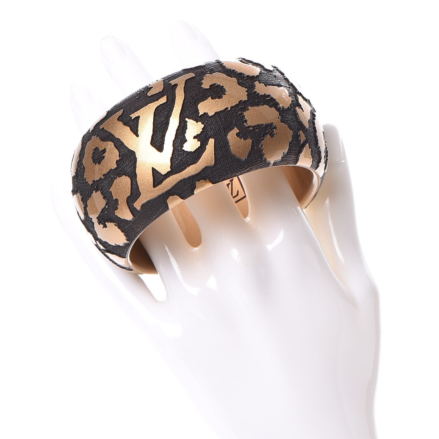 Louis Vuitton Leomonogram Wide Bracelet Gold 2 of 5
