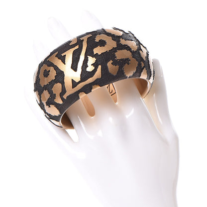 Louis Vuitton Leomonogram Wide Bracelet Gold 2 of 5