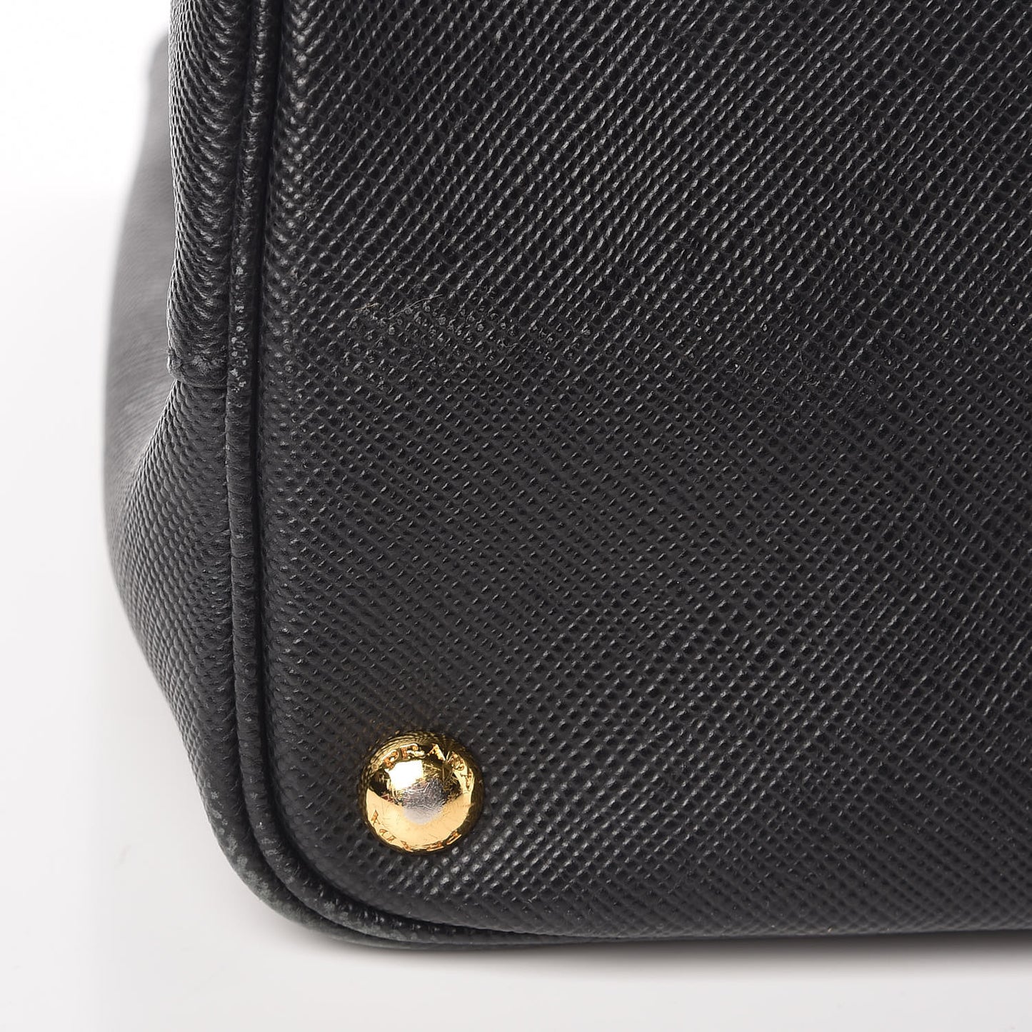 Saffiano Cuir Medium Double Bag Black Fuoco